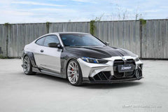 BMW 4 Series M440 430 G22 G23 2020-ON & 4 Series M440 430 G26 2020-ON with Aftermarket Parts - HORIZON Front Lip Dry Pre-preg Carbon Fiber / FRP from CMST Tuning
