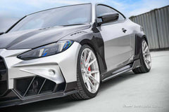 BMW 4 Series M440 430 G22 G23 2020-ON & 4 Series M440 430 G26 2020-ON with Aftermarket Parts - HORIZON Front Lip Dry Pre-preg Carbon Fiber / FRP from CMST Tuning