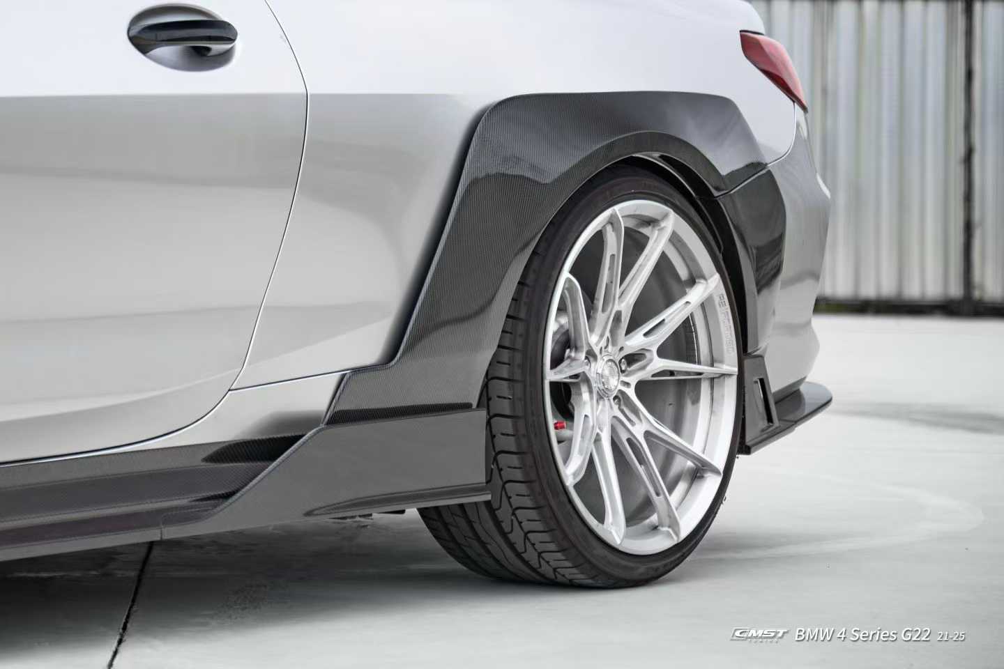 BMW 4 Series M440 430 G22 G23 2020-ON with Aftermarket Parts - HORIZON Rear Quarter Panel Fender Flares Wheel Arches Dry Pre-preg Carbon Fiber / FRP from CMST Tuning
