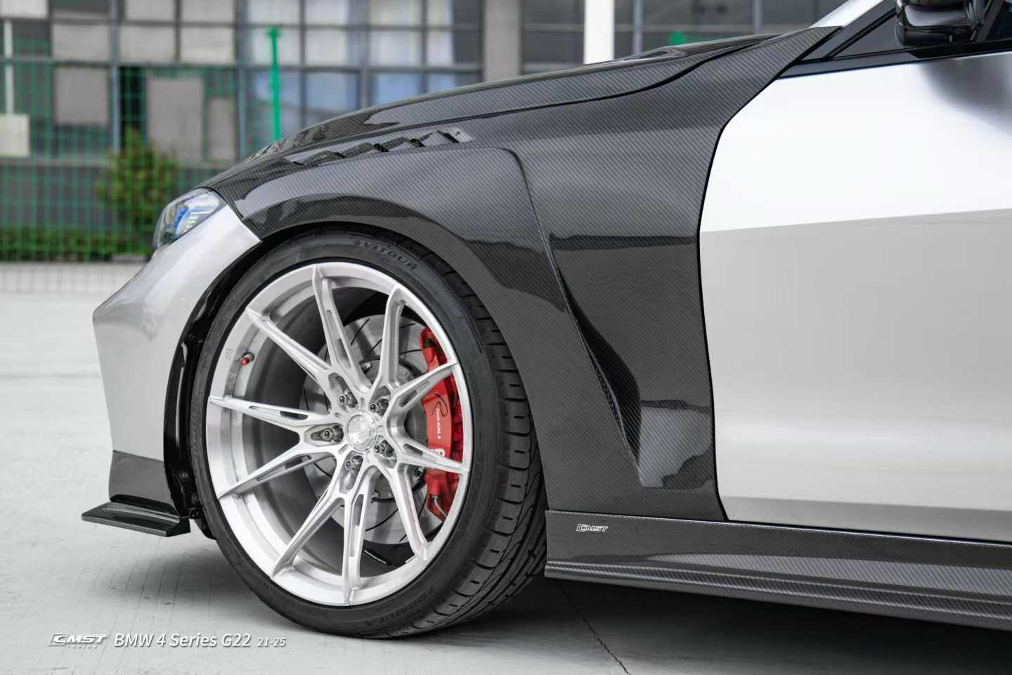 BMW 4 Series M440 430 G22 G23 2020-ON with Aftermarket Parts - Front Fender Dry Pre-preg Carbon Fiber / FRP from CMST Tuning