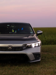 Honda Civic 11th Gen FE1 FE2 FE4 2022 2023 2024 with Aftermarket Parts - V1 Vented Hood Bonnet Carbon Fiber / FRP from CMST Tuning