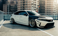 Honda Civic Type-R FL5 2023 2024 with Aftermarket Parts - Front Fenders Pre-preg Carbon Fiber / FRP from CMST Tuning