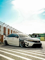 Honda Civic Type-R FL5 2023 2024 with Aftermarket Parts - Front Fenders Pre-preg Carbon Fiber / FRP from CMST Tuning