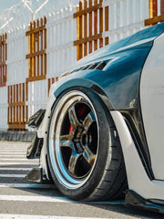 Honda Civic Type-R FL5 2023 2024 with Aftermarket Parts - Front Fenders Pre-preg Carbon Fiber / FRP from CMST Tuning