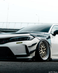 Honda Civic Type-R FL5 2023 2024 with Aftermarket Parts - Front Fenders Pre-preg Carbon Fiber / FRP from CMST Tuning