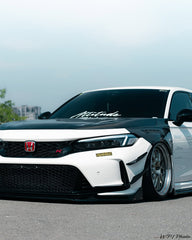 Honda Civic Type-R FL5 2023 2024 with Aftermarket Parts - Front Fenders Pre-preg Carbon Fiber / FRP from CMST Tuning