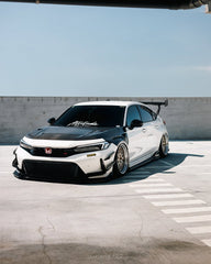 Honda Civic Type-R FL5 2023 2024 with Aftermarket Parts - Front Fenders Pre-preg Carbon Fiber / FRP from CMST Tuning