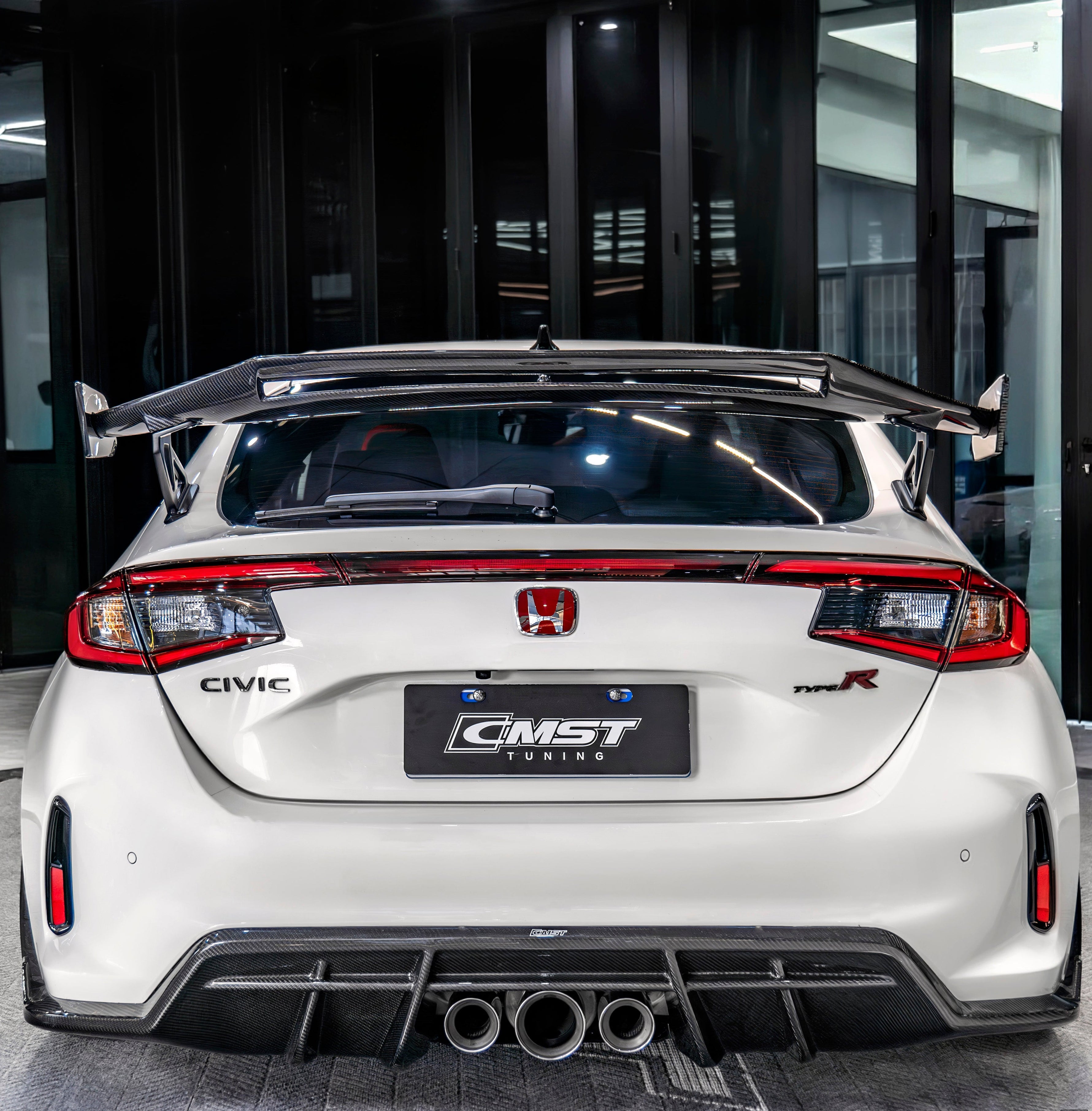 Fl5 Type R Rear Honda Civic Type-R FL5 Aftermarket Parts - CMST Rear Diffuser Dry Pre ...
