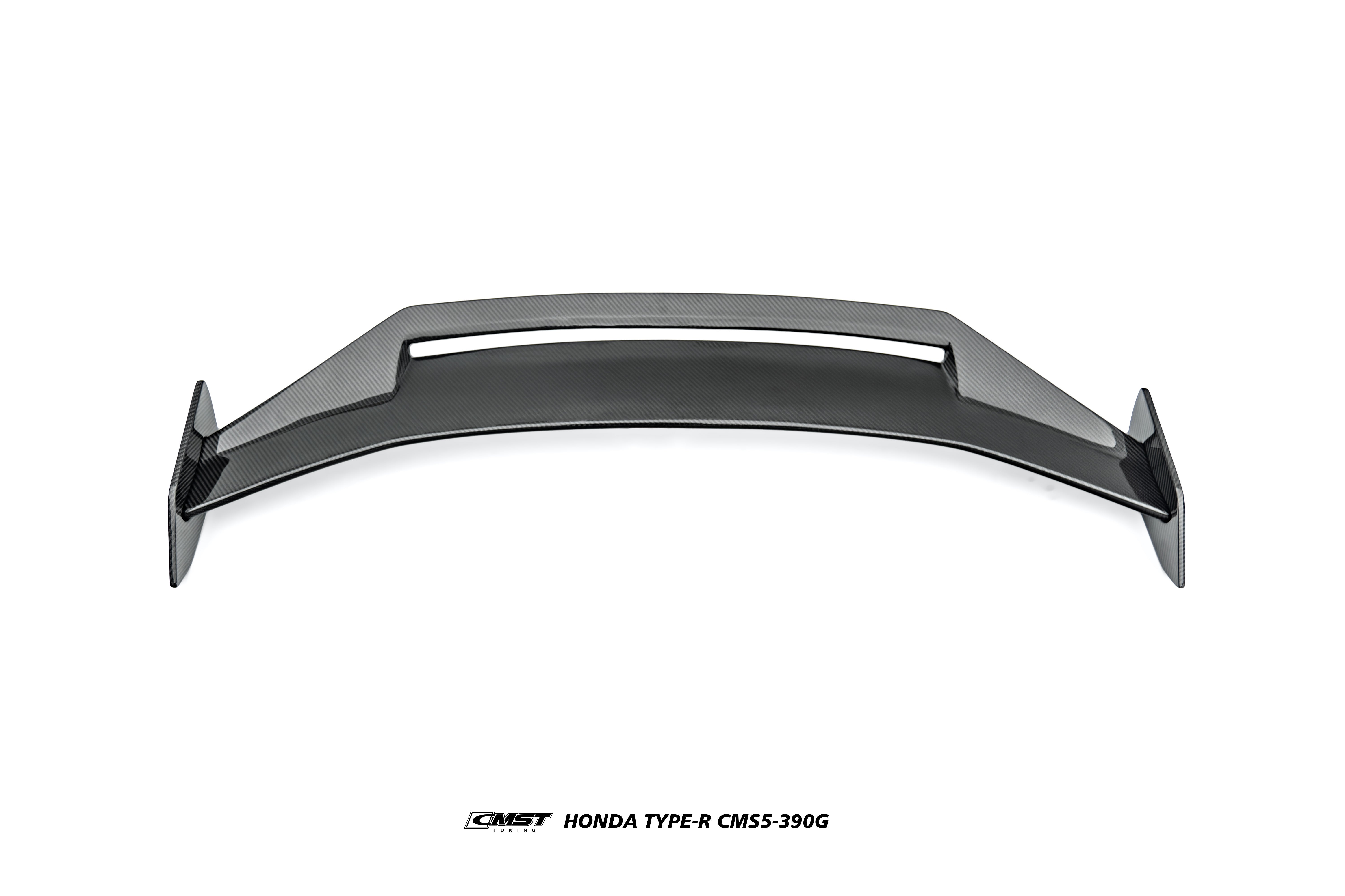 Honda Civic Type-R FL5 2023-ON with Aftermarket Parts - V2 Rear Spoiler Dry Pre-preg Carbon Fiber / FRP from CMST Tuning