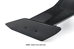 Honda Civic Type-R FL5 2023-ON with Aftermarket Parts - V2 Rear Spoiler Dry Pre-preg Carbon Fiber / FRP from CMST Tuning