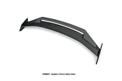 Honda Civic Type-R FL5 2023-ON with Aftermarket Parts - V2 Rear Spoiler Dry Pre-preg Carbon Fiber / FRP from CMST Tuning