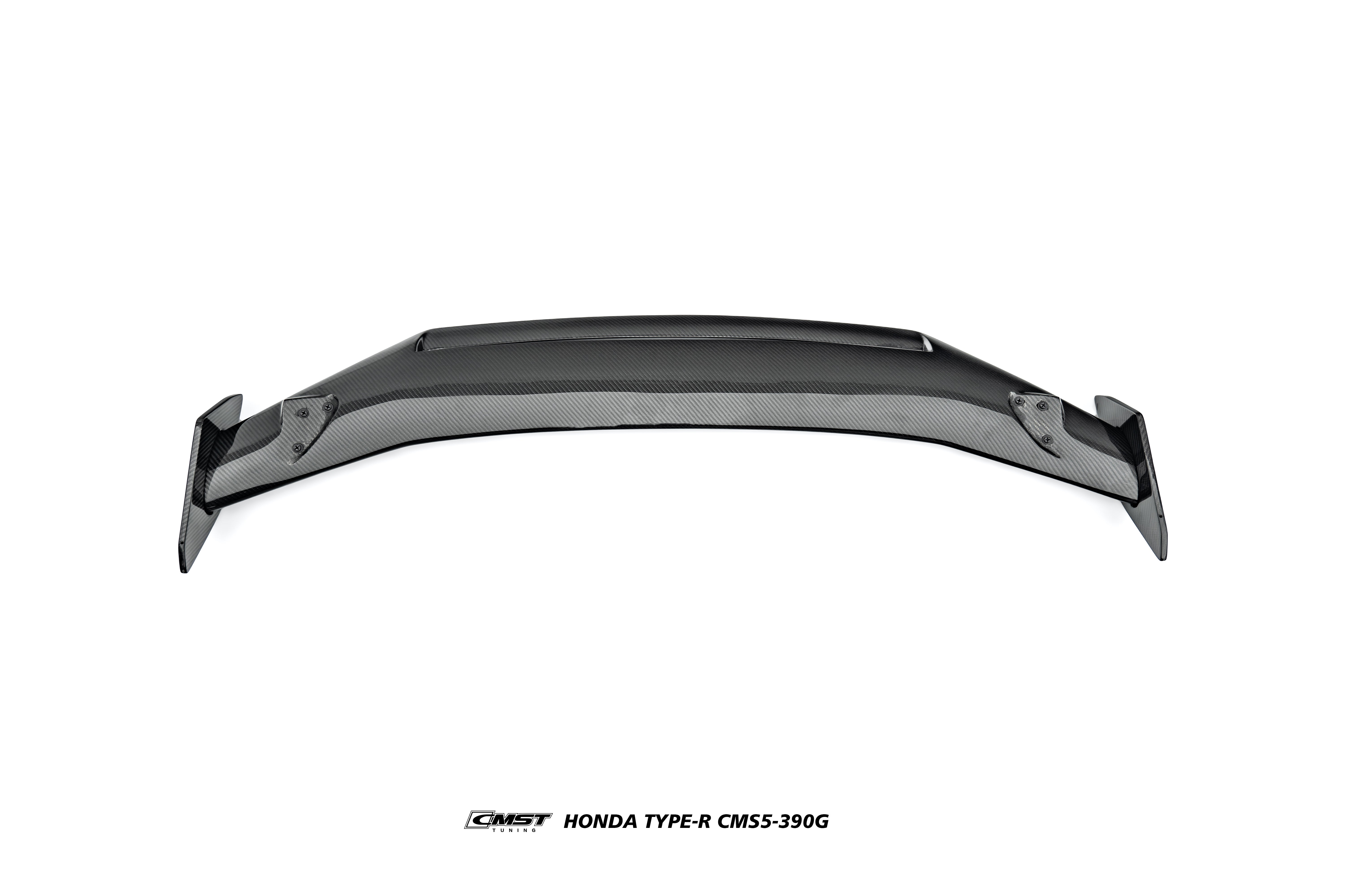 Honda Civic Type-R FL5 2023-ON with Aftermarket Parts - V2 Rear Spoiler Dry Pre-preg Carbon Fiber / FRP from CMST Tuning