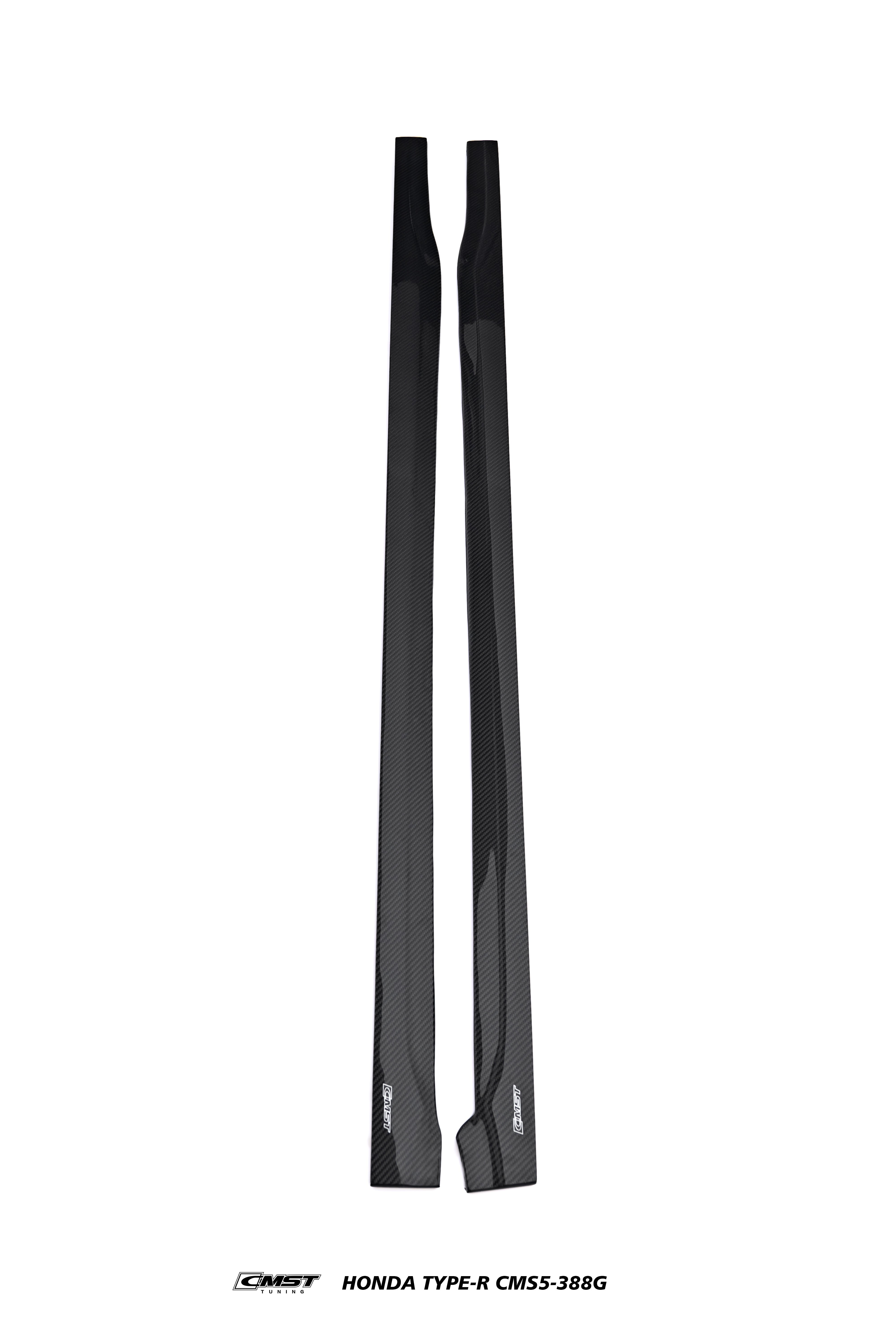 Honda Civic Type-R FL5 2023-ON with Aftermarket Parts - V2 Side Skirts Dry Pre-preg Carbon Fiber / FRP from CMST Tuning
