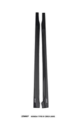 Honda Civic Type-R FL5 2023-ON with Aftermarket Parts - V2 Side Skirts Dry Pre-preg Carbon Fiber / FRP from CMST Tuning