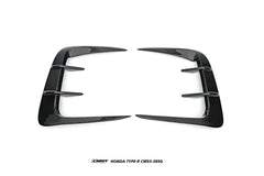 Honda Civic Type-R FL5 2023-ON with Aftermarket Parts - V2 Upper Valences Dry Pre-preg Carbon Fiber / FRP from CMST Tuning