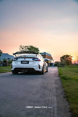 Honda Civic Type-R FL5 2023-ON with Aftermarket Parts - V2 Rear Diffuser Dry Pre-preg Carbon Fiber / FRP from CMST Tuning