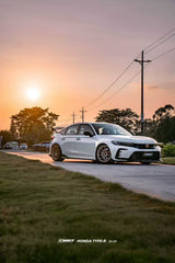 Honda Civic Type-R FL5 2023-ON with Aftermarket Parts - V2 Upper Valences Dry Pre-preg Carbon Fiber / FRP from CMST Tuning