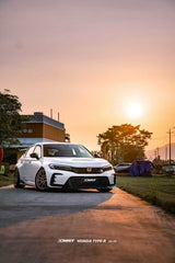 Honda Civic Type-R FL5 2023-ON with Aftermarket Parts - V2 Upper Valences Dry Pre-preg Carbon Fiber / FRP from CMST Tuning