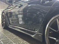 Honda Civic Type-R FL5 2023 2024 with Aftermarket Parts - Side Skirts Pre-preg Carbon Fiber / FRP from CMST Tuning