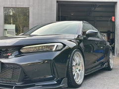 Honda Civic Type-R FL5 2023 2024 with Aftermarket Parts - Front Lip Splitter Pre-preg Carbon Fiber / FRP from CMST Tuning