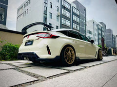 Honda Civic Type-R FL5 2023 2024 with Aftermarket Parts - Rear Diffuser Pre-preg Carbon Fiber / FRP from CMST Tuning