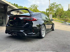 Honda Civic Type-R FL5 2023 2024 with Aftermarket Parts - Rear Diffuser Pre-preg Carbon Fiber / FRP from CMST Tuning