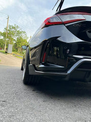 Honda Civic Type-R FL5 2023 2024 with Aftermarket Parts - Rear Diffuser Pre-preg Carbon Fiber / FRP from CMST Tuning