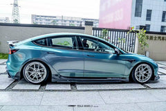 Tesla Model 3 Highland / Performance 2024-ON with Aftermarket Parts - V2 Style Side Skirts Carbon Fiber from CMST Tuning
