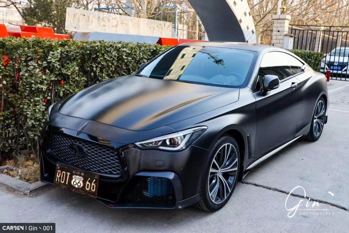 Infiniti Q50 Red Sport 400 Luxe Sensory Signature Premium Pure 2014 2015 2016 2017 2018 2019 2020 2021 2022 2023 2024 & Q60 Red Sport 400 Premium Luxe Sport Pure 2017 2018 2019 2020 2021 2022 with Aftermarket Parts - Front Lip Carbon Fiber / FRP from CMST Tuning
