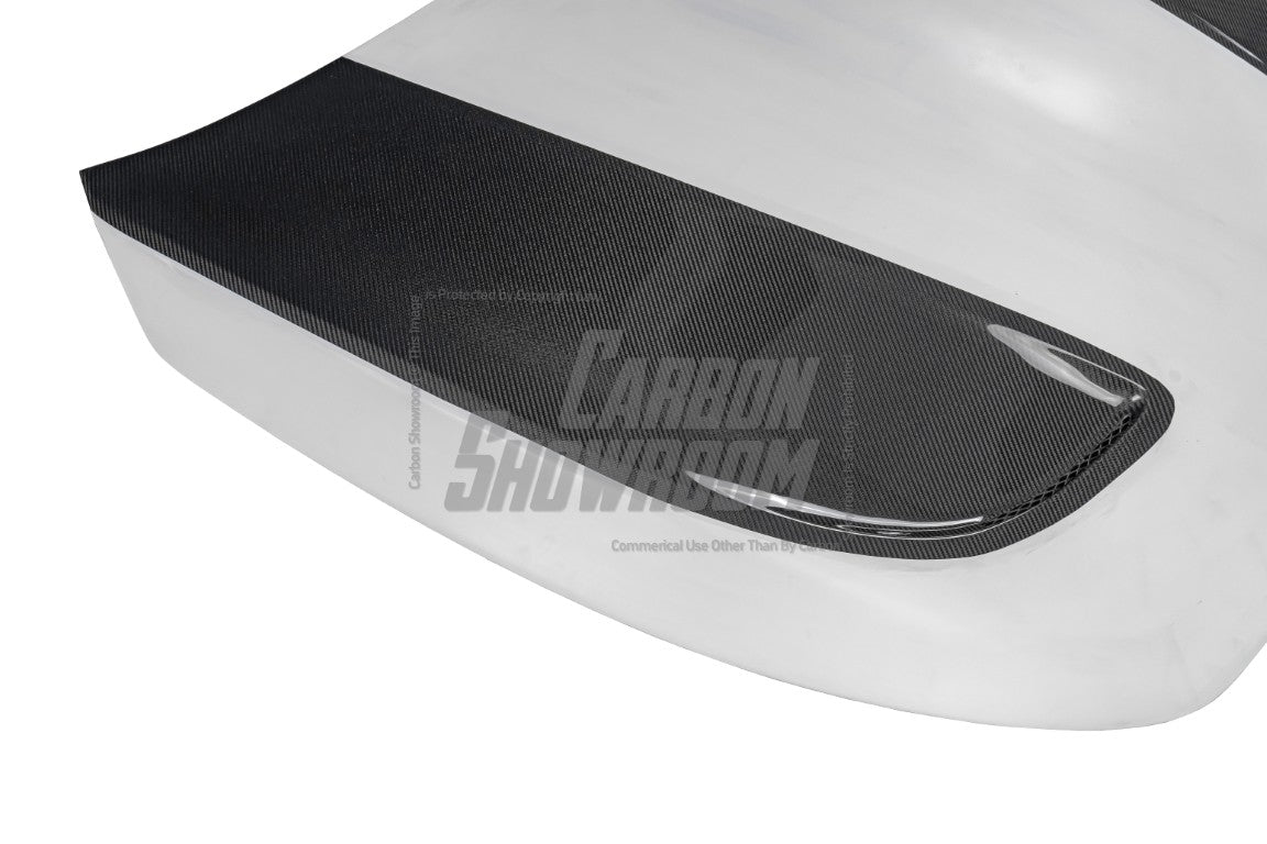 Infiniti Q60 Red Sport 400 Premium Luxe Sport Pure 2017 2018 2019 2020 2021 2022 with Aftermarket Parts - Project Black S Concept Hood Bonnet Carbon Fiber / FRP from CMST Tuning 