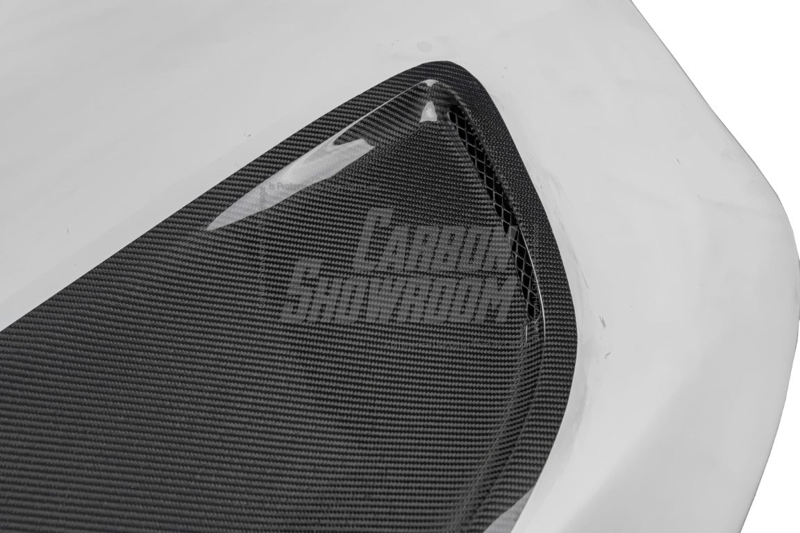 Infiniti Q60 Red Sport 400 Premium Luxe Sport Pure 2017 2018 2019 2020 2021 2022 with Aftermarket Parts - Project Black S Concept Hood Bonnet Carbon Fiber / FRP from CMST Tuning 