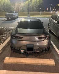 Infiniti Q60 Red Sport 400 Premium Luxe Sport Pure 2017 2018 2019 2020 2021 2022 with Aftermarket Parts - Project Black S Concept Rear Bumper & Diffuser Carbon Fiber / FRP from CMST Tuning