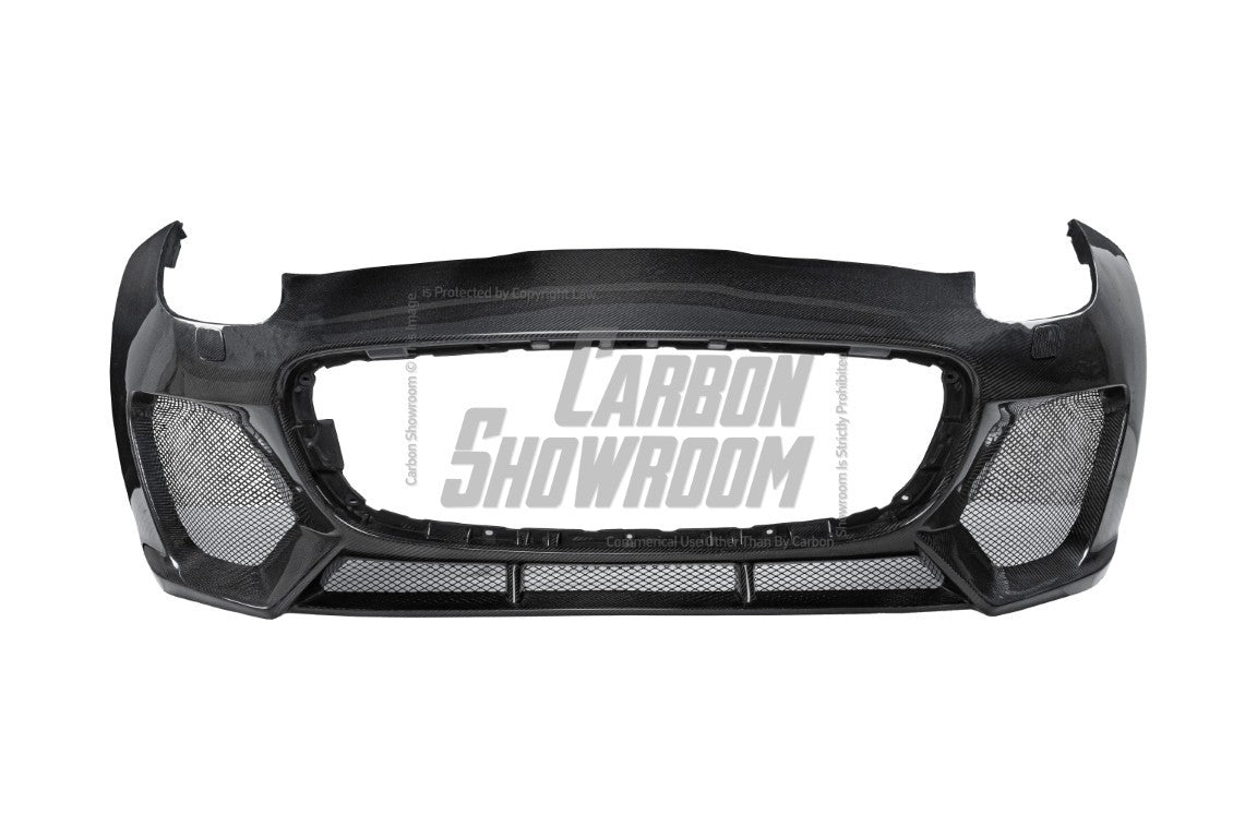 Jaguar F-Type SVR R S Base 2014 2015 2016 2017 2018 2019 2020 with Aftermarket Parts - Front Bumper & Lip Carbon Fiber / FRP from CMST Tuning