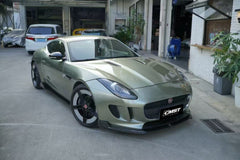 Jaguar F-Type SVR R S Base  2014 2015 2016 2017 2018 2019 2020 with Aftermarket Parts - Front Lip Splitter Carbon Fiber / FRP from CMST Tuning
