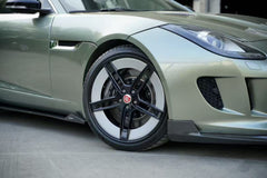 Jaguar F-Type SVR R S Base  2014 2015 2016 2017 2018 2019 2020 with Aftermarket Parts - Front Lip Splitter Carbon Fiber / FRP from CMST Tuning