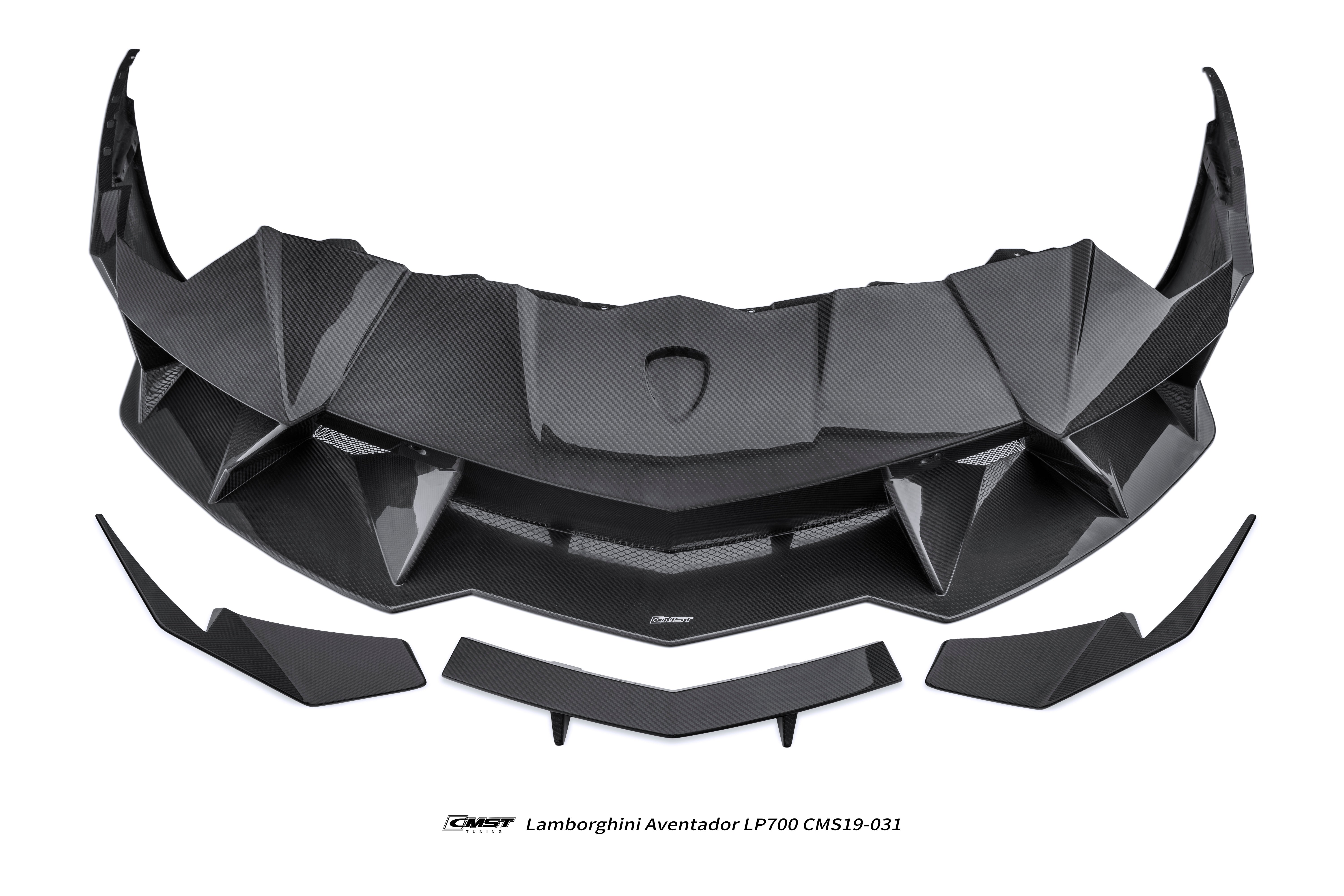 Lamborghini Aventador Base LP700 LP720 S LP740 SV LP750 Ultimate LP780 SVJ LP770 2012 2013 2014 2015 2016 2017 2018 2019 2020 2021 2022 2023 with Aftermarket Parts - Front Bumper Carbon Fiber / FRP from CMST Tuning