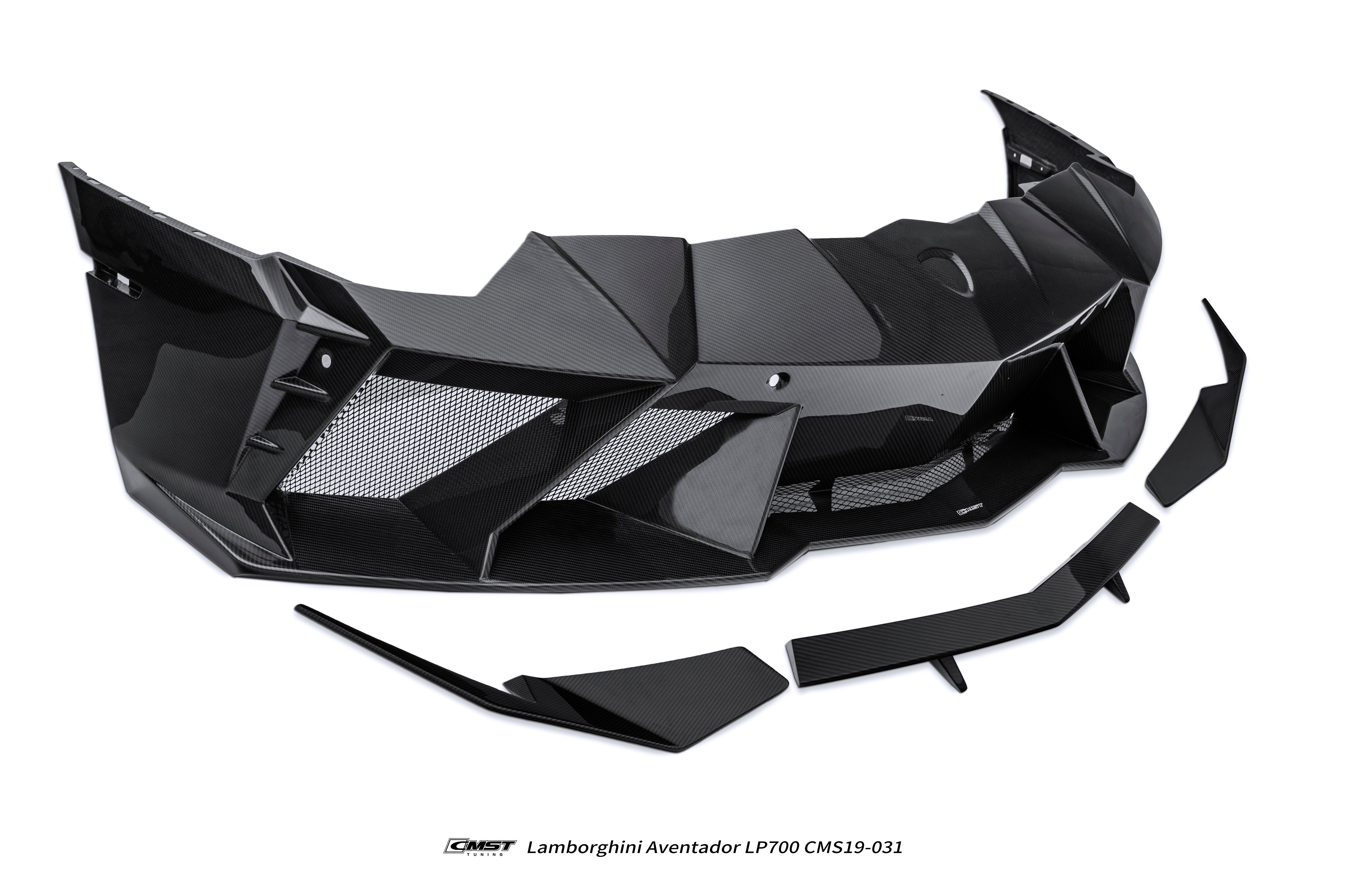 Lamborghini Aventador Base LP700 LP720 S LP740 SV LP750 Ultimate LP780 SVJ LP770 2012 2013 2014 2015 2016 2017 2018 2019 2020 2021 2022 2023 with Aftermarket Parts - Front Bumper Carbon Fiber / FRP from CMST Tuning