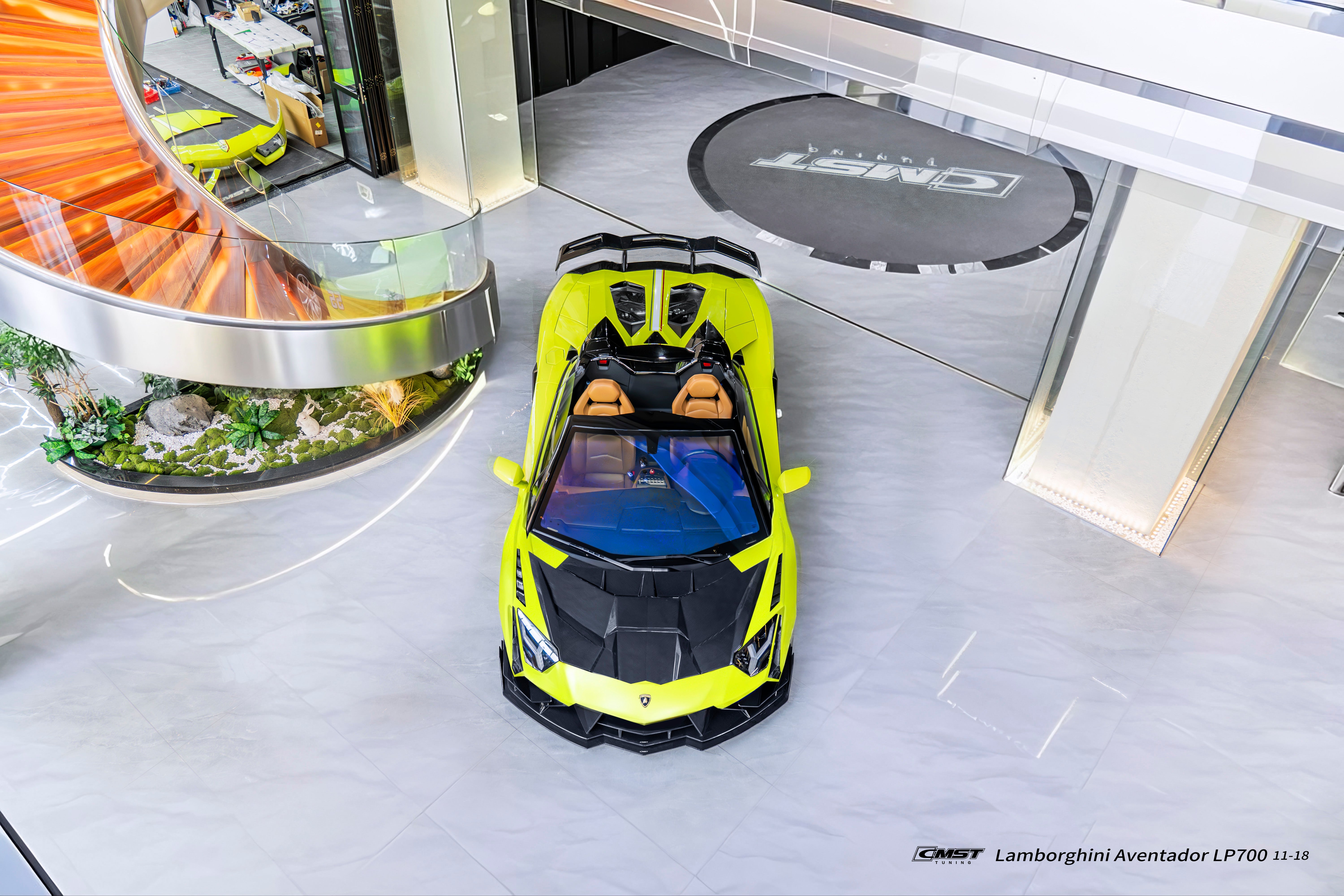 Lamborghini Aventador Base LP700 LP720 S LP740 SV LP750 Ultimate LP780 SVJ LP770 2012 2013 2014 2015 2016 2017 2018 2019 2020 2021 2022 2023 with Aftermarket Parts - V1 Hood Carbon Fiber / FRP from CMST Tuning
