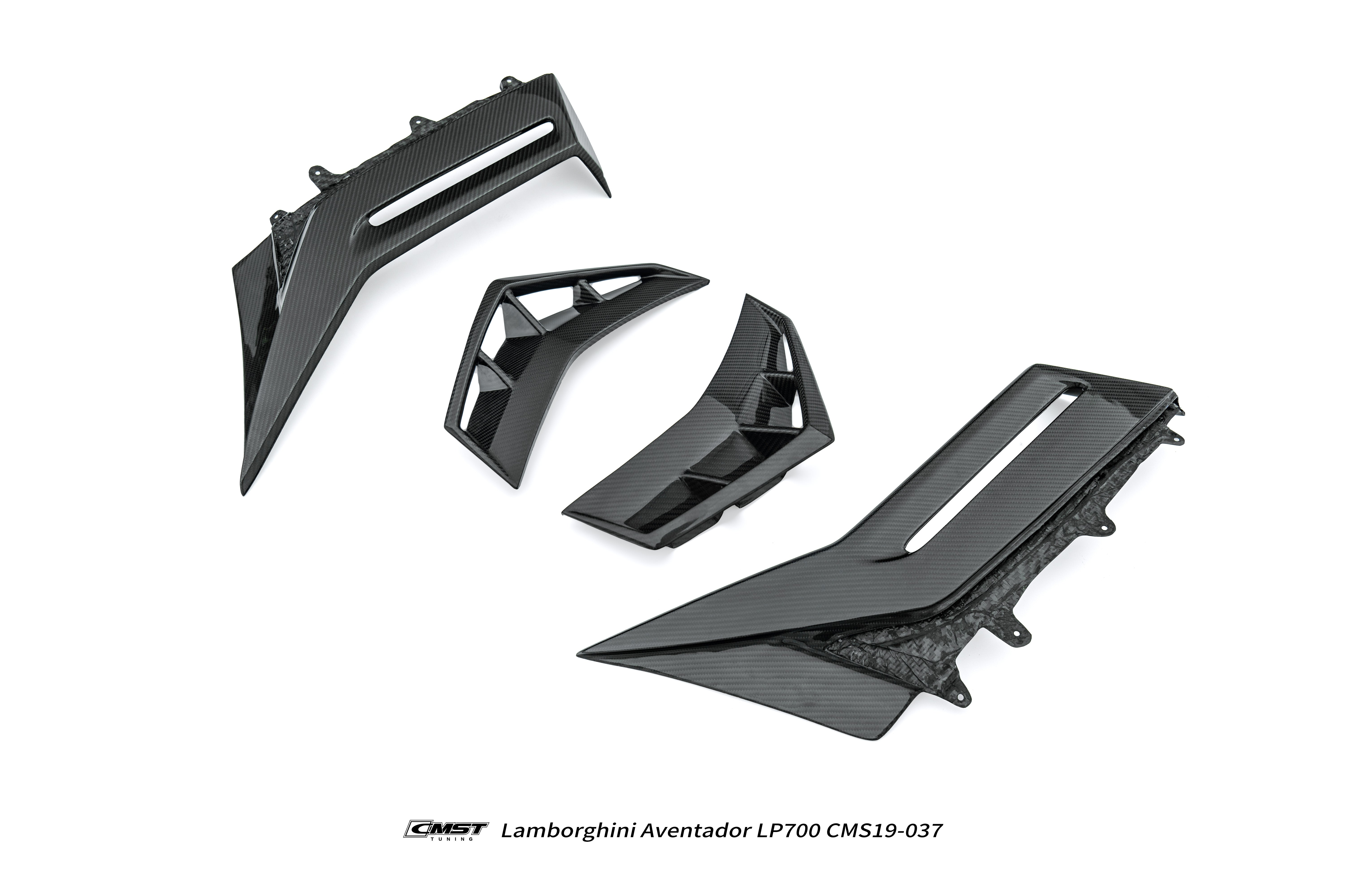 Lamborghini Aventador Base LP700 LP720 S LP740 SV LP750 Ultimate LP780 SVJ LP770 2012 2013 2014 2015 2016 2017 2018 2019 2020 2021 2022 2023 with Aftermarket Parts - Rear Quarter Panel Garnish Flares Carbon Fiber / FRP from CMST Tuning