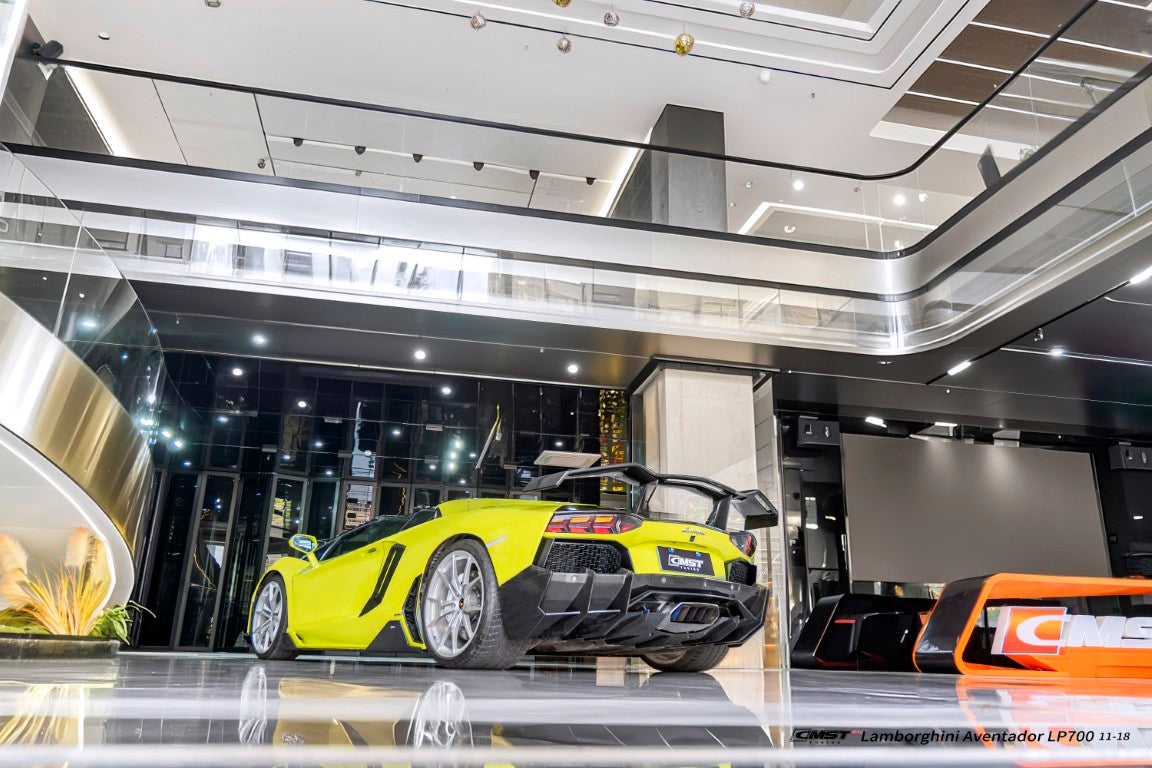 Lamborghini Aventador Base LP700 LP720 S LP740 SV LP750 Ultimate LP780 SVJ LP770 2012 2013 2014 2015 2016 2017 2018 2019 2020 2021 2022 2023 with Aftermarket Parts - Rear Diffuser Carbon Fiber / FRP from CMST Tuning