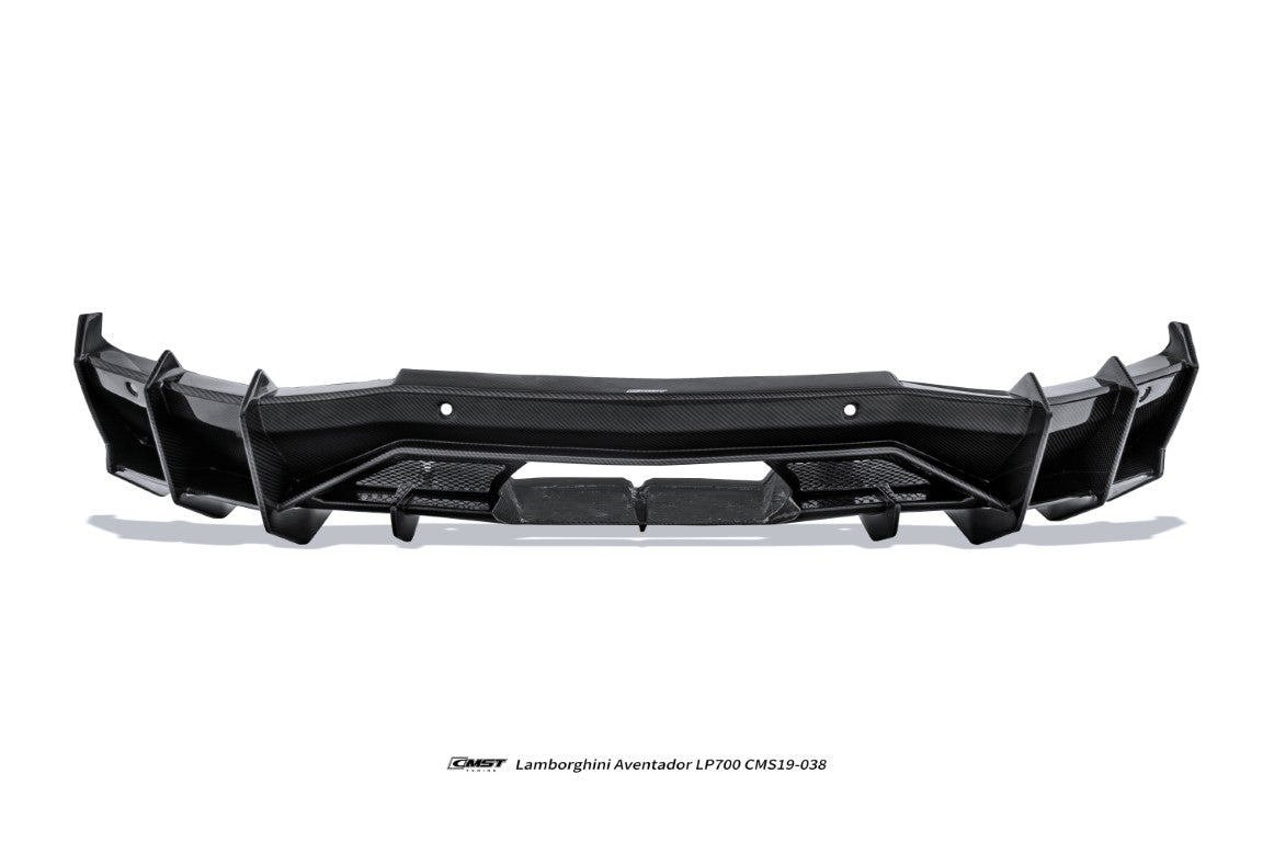 Lamborghini Aventador Base LP700 LP720 S LP740 SV LP750 Ultimate LP780 SVJ LP770 2012 2013 2014 2015 2016 2017 2018 2019 2020 2021 2022 2023 with Aftermarket Parts - Rear Diffuser Carbon Fiber / FRP from CMST Tuning