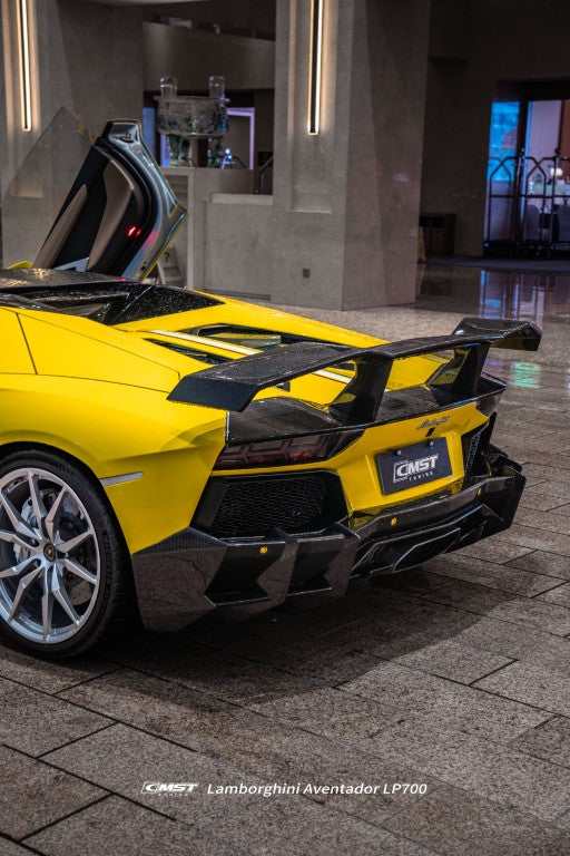 Lamborghini Aventador Base LP700 LP720 S LP740 Ultimate LP780 2012 2013 2014 2015 2016 2017 2018 2019 2020 2021 2022 2023 with Aftermarket Parts - Rear Spoiler Wing Carbon Fiber / FRP from CMST Tuning