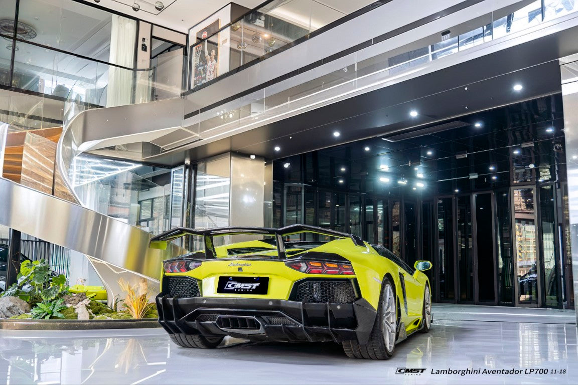 Lamborghini Aventador Base LP700 LP720 S LP740 Ultimate LP780 2012 2013 2014 2015 2016 2017 2018 2019 2020 2021 2022 2023 with Aftermarket Parts - Rear Spoiler Wing Carbon Fiber / FRP from CMST Tuning