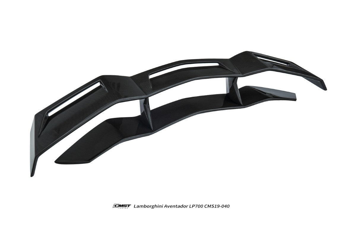 Lamborghini Aventador Base LP700 LP720 S LP740 Ultimate LP780 2012 2013 2014 2015 2016 2017 2018 2019 2020 2021 2022 2023 with Aftermarket Parts - Rear Spoiler Wing Carbon Fiber / FRP from CMST Tuning