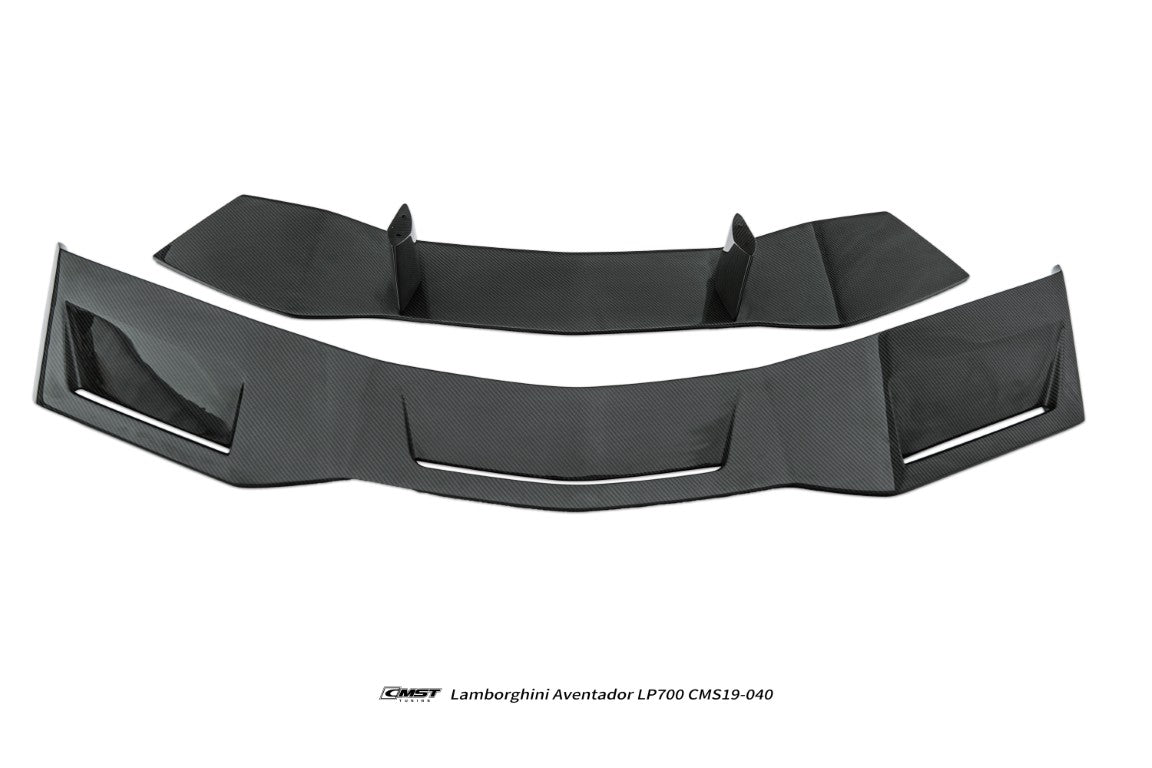Lamborghini Aventador Base LP700 LP720 S LP740 Ultimate LP780 2012 2013 2014 2015 2016 2017 2018 2019 2020 2021 2022 2023 with Aftermarket Parts - Rear Spoiler Wing Carbon Fiber / FRP from CMST Tuning