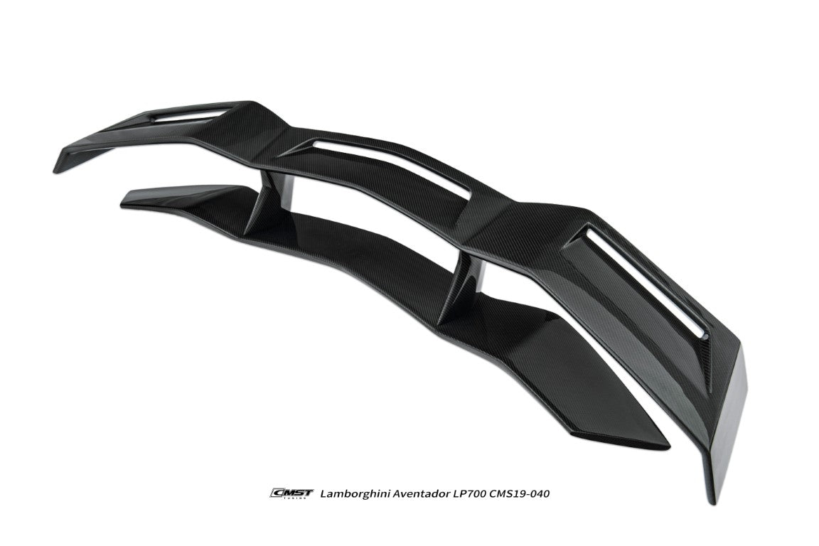 Lamborghini Aventador Base LP700 LP720 S LP740 Ultimate LP780 2012 2013 2014 2015 2016 2017 2018 2019 2020 2021 2022 2023 with Aftermarket Parts - Rear Spoiler Wing Carbon Fiber / FRP from CMST Tuning