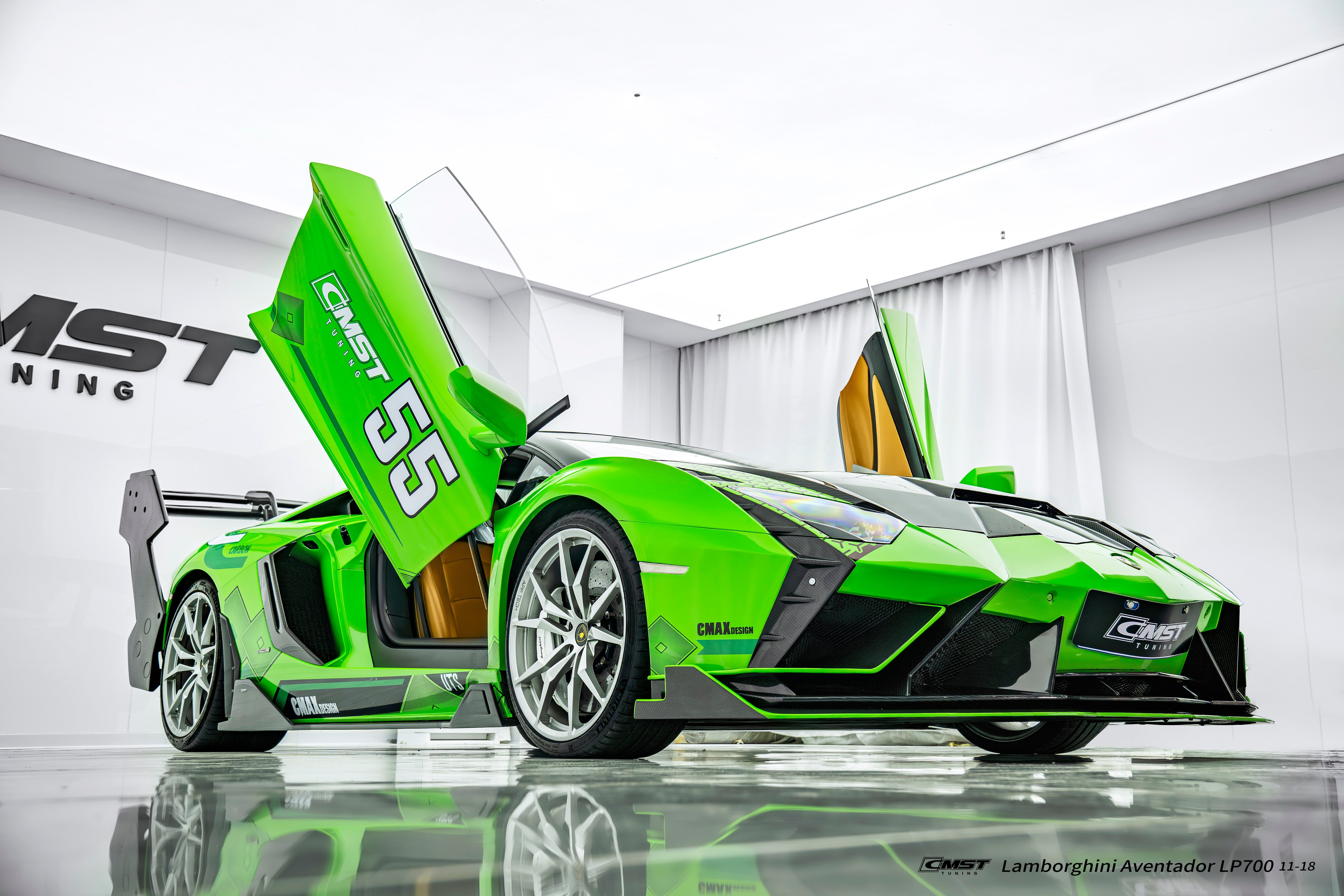 Lamborghini Aventador Base LP700 LP720 S LP740 SV LP750 Ultimate LP780 SVJ LP770 2012 2013 2014 2015 2016 2017 2018 2019 2020 2021 2022 2023 with Aftermarket Parts - Side Skirts Carbon Fiber / FRP from CMST Tuning