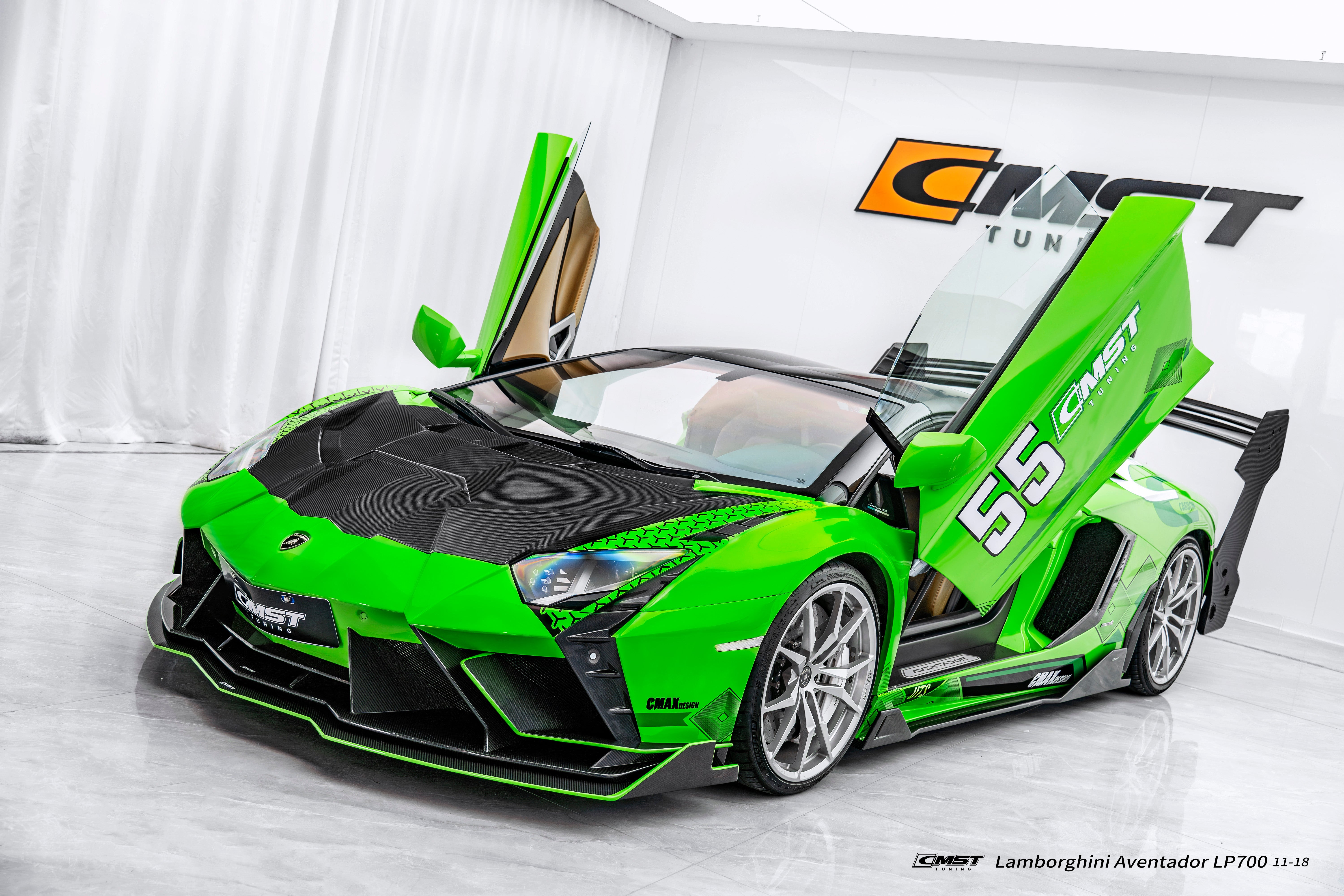 Lamborghini Aventador Base LP700 LP720 S LP740 SV LP750 Ultimate LP780 SVJ LP770 2012 2013 2014 2015 2016 2017 2018 2019 2020 2021 2022 2023 with Aftermarket Parts - Side Skirts Carbon Fiber / FRP from CMST Tuning