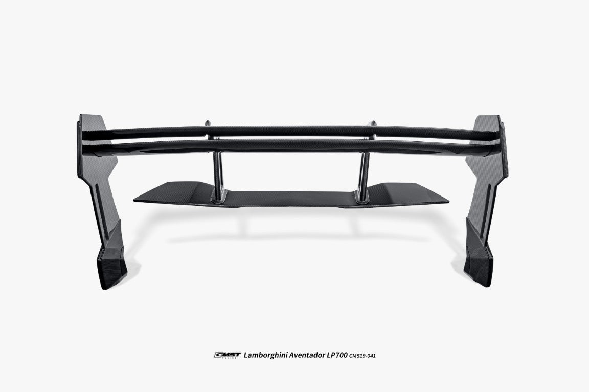 Lamborghini Aventador Base LP700 LP720 S LP740 Ultimate LP780 2012 2013 2014 2015 2016 2017 2018 2019 2020 2021 2022 2023 with Aftermarket Parts - V2 Rear Spoiler Wing Dry Pre-preg Carbon Fiber / FRP from CMST Tuning