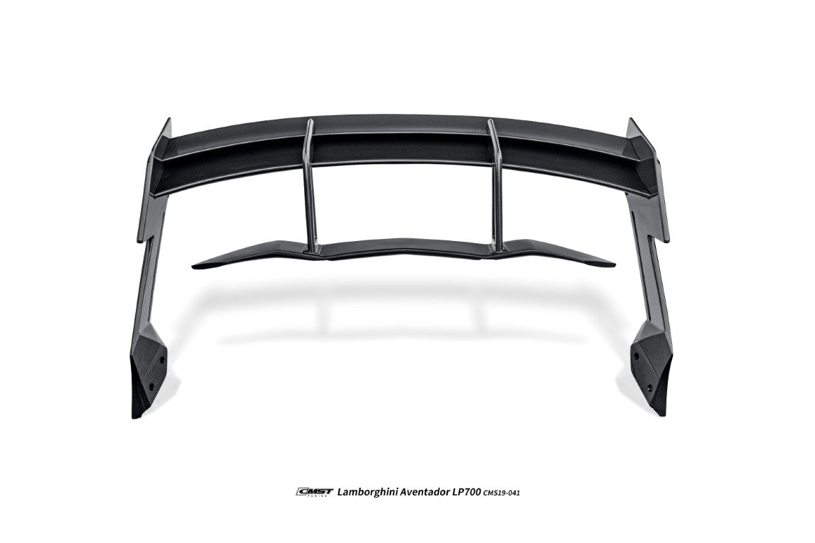 Lamborghini Aventador Base LP700 LP720 S LP740 Ultimate LP780 2012 2013 2014 2015 2016 2017 2018 2019 2020 2021 2022 2023 with Aftermarket Parts - V2 Rear Spoiler Wing Dry Pre-preg Carbon Fiber / FRP from CMST Tuning